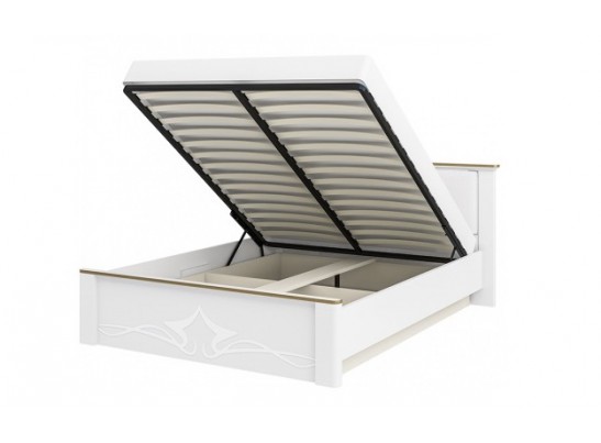 Кровать двуспальная Либерти МН-313-01, белый глянец