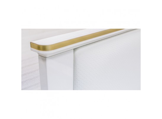 Кровать двуспальная Либерти МН-313-01, белый глянец