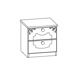 Тумба прикроватная Орхидея СП-002-16Д2, белый полуглянец