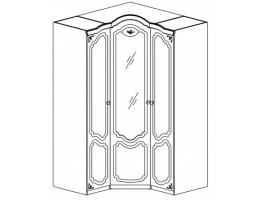 Шкаф угловой Орхидея СП-002-18Д2, белый полуглянец