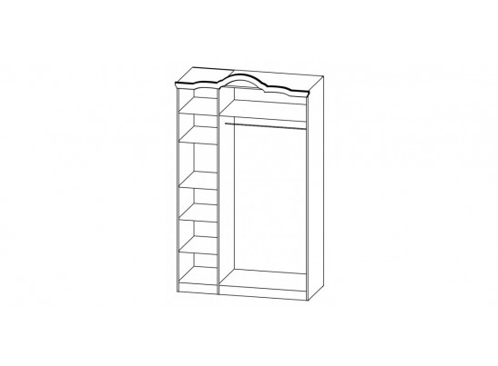 Шкаф трехдверный Орхидея СП-002-13Д2, белый полуглянец