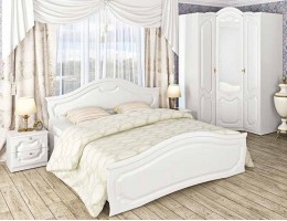 Спальный гарнитур Орхидея СП-002, белый полуглянец