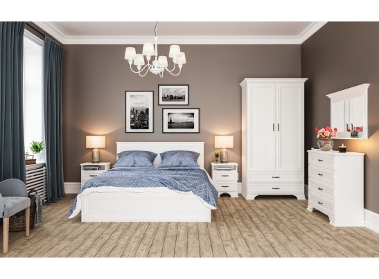 Шкаф двухстворчатый Юнона МН-132-05, белый