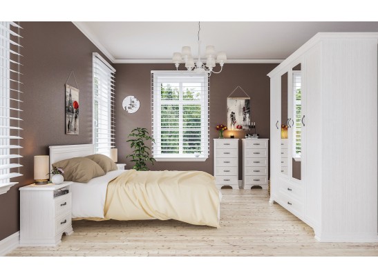 Кровать в спальню Юнона МН-132-01, белый