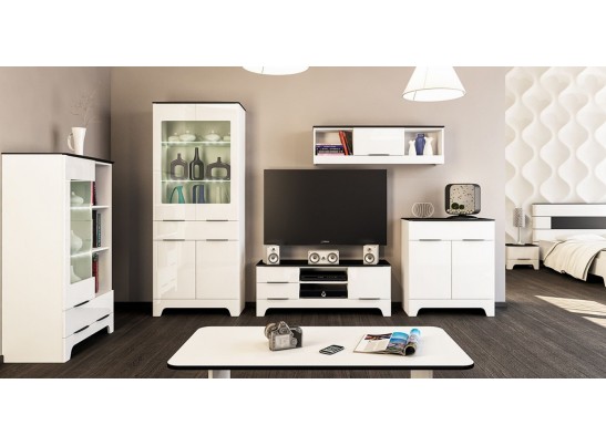 Тумба с ящиком Верона МН-128-03, белый глянец