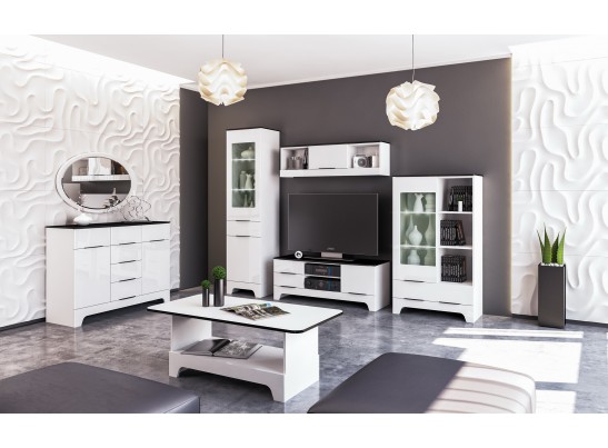 Журнальный стол Верона МН-128-05, белый глянец