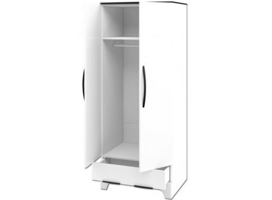 Шкаф для одежды Верона МН-128-13, белый глянец