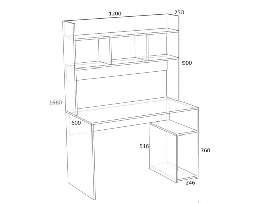 Стол компьютерный iWork 05