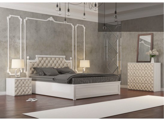 Кровать с мягким изголовьем СФЕРА