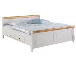 Кровать двуспальная Мальта с ящиком - 140х200  (массив сосны) 