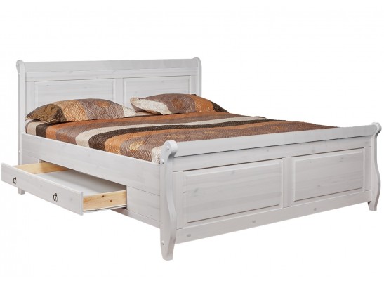 Кровать двуспальная Мальта М с ящиком - 160х200 (массив)