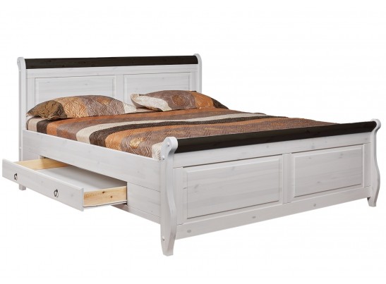 Кровать двуспальная Мальта М с ящиком - 160х200 (массив)