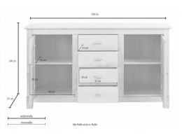 Комод "Рауна 24" (белый воск)