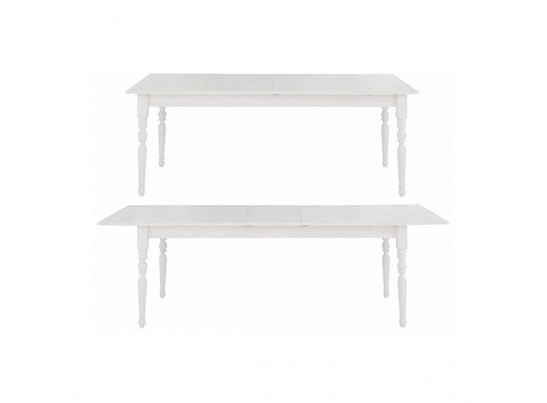 Стол Мерида, со вставкой (белый воск)