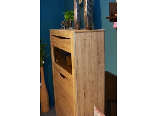 Шкаф-витрина двухдверный Соренто, дуб бонифаций