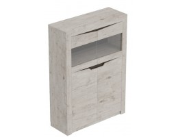 Шкаф-витрина двухдверный Соренто, дуб бонифаций