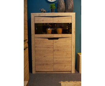 Шкаф-витрина двухдверный Соренто, дуб бонифаций