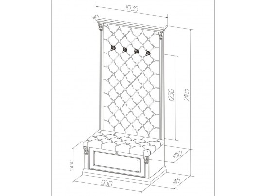Прихожая Благо артикул Б 5.8-2 (карамель)