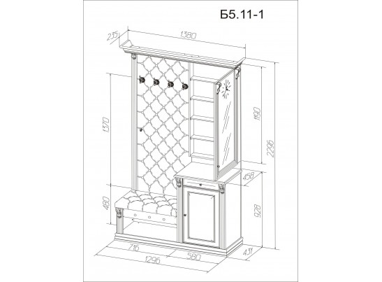 Прихожая Благо артикул Б 5.11-1 (беж)
