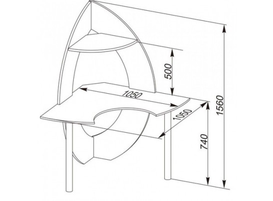 Угловой компьютерный стол iWork 07