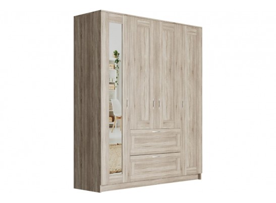 Шкаф 4 двери и 2 ящика с зеркалами СИРИУС 4 2.02.01.091.1 в Каменске-Уральском