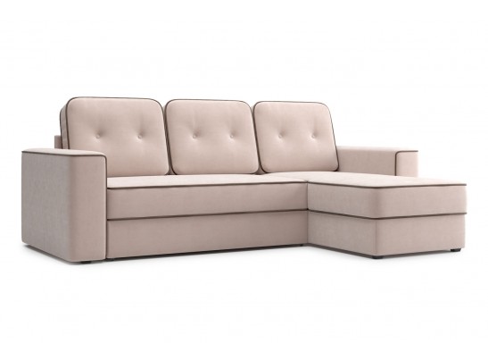 Угловой диван-кровать Астон, Светло-серый