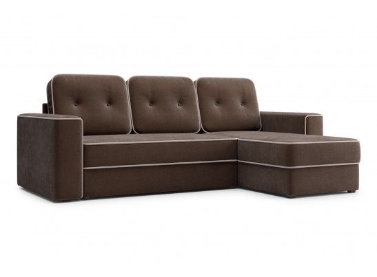 Угловой диван-кровать Астон, Светло-серый