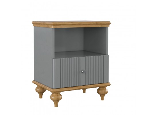 Тумба прикроватная "Рандеву" 01 (белый, серый) в Каменске-Уральском