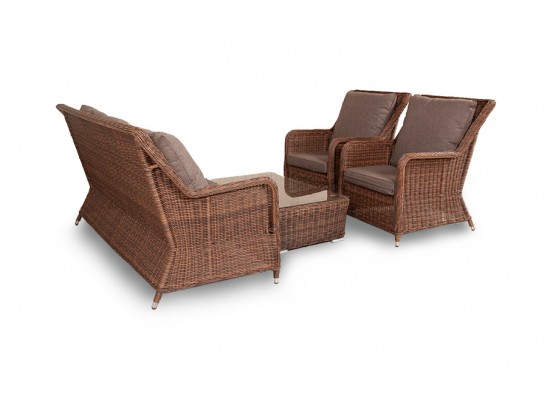 "Гляссе" лаунж-зона из искусственного ротанга, цвет коричневый в Каменске-Уральском