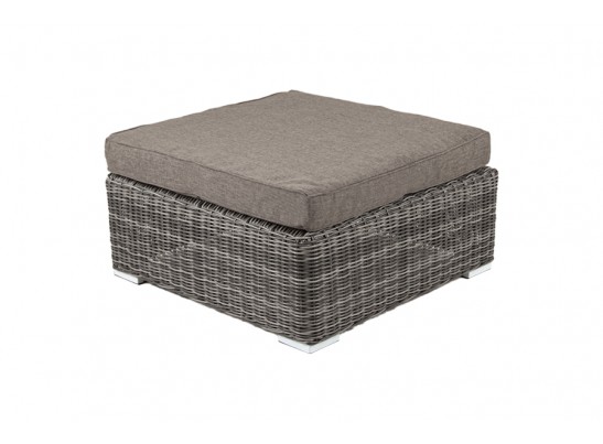 "Лунго" плетеная оттоманка с подушкой, цвет графит в Каменске-Уральском