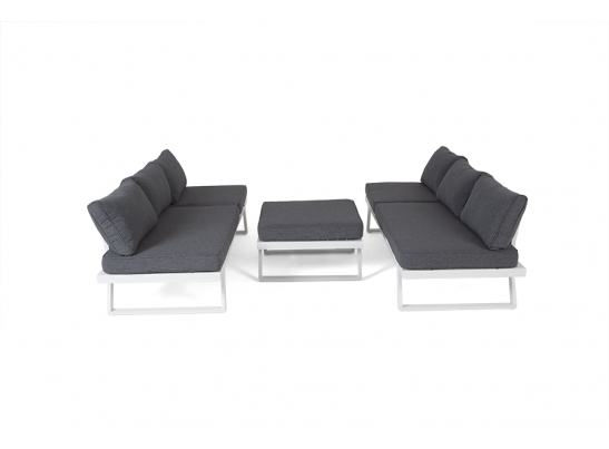 "Альпы" комплект-трансформер садовой мебели из алюминия (угловой диван, столик) с подушками в Каменске-Уральском