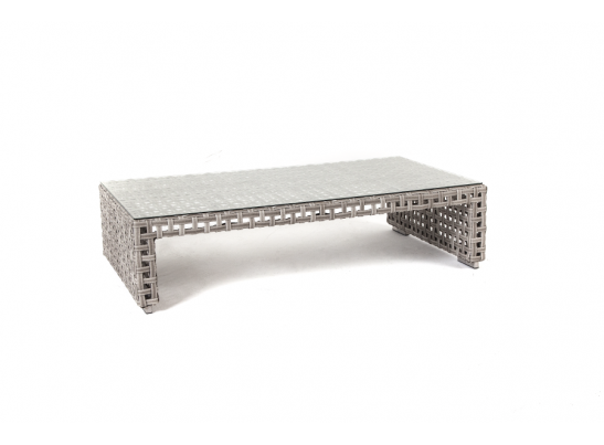 "Тито" кофейный столик плетеный, цвет серый в Каменске-Уральском