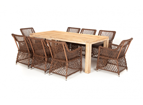 "Витория" обеденная группа плетеная, цвет коричневый в Каменске-Уральском