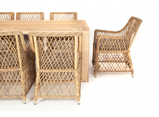 "Витория" обеденная группа плетеная, цвет соломенный в Каменске-Уральском