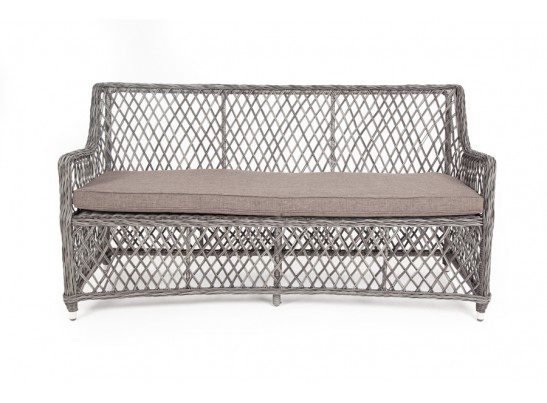 "Латте" диван двухместный из искусственного ротанга, цвет графит в Каменске-Уральском