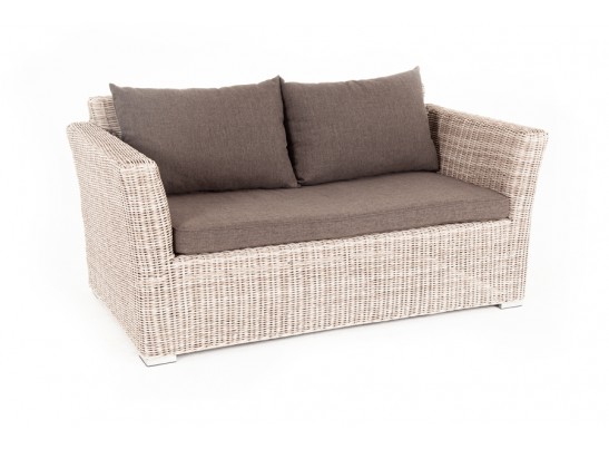 "Капучино" диван из искусственного ротанга двухместный, цвет бежевый в Каменске-Уральском