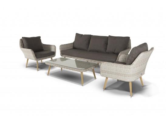 "Прованс" лаунж-зона плетеная из искусственного ротанга, цвет бежевый в Каменске-Уральском