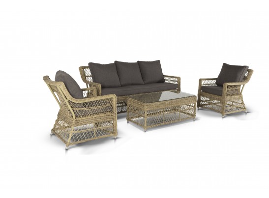 "Гранд Латте" кресло из искусственного ротанга, цвет соломенный в Каменске-Уральском