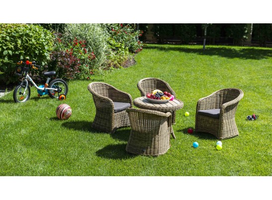 "Равенна" кофейный стол из искусственного ротанга, цвет соломенный в Каменске-Уральском