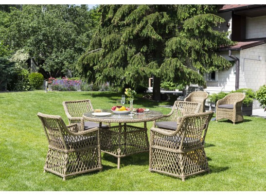 "Доппио" обеденная группа плетеная, цвет соломенный в Каменске-Уральском