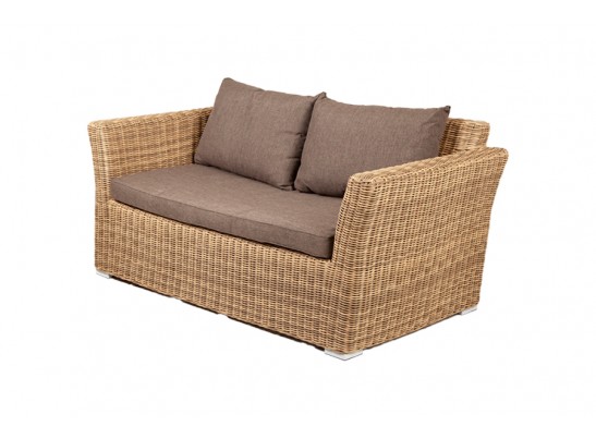 "Капучино" диван из искусственного ротанга двухместный, цвет соломенный в Каменске-Уральском