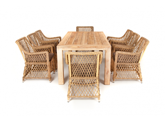 "Витория" обеденная группа плетеная, цвет соломенный в Каменске-Уральском