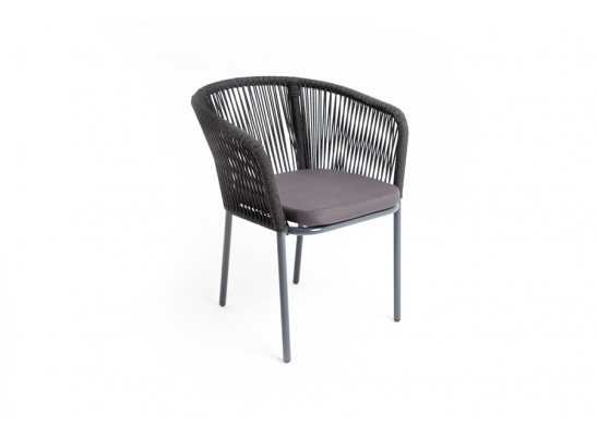 "Марсель" плетеный стул из роупа, цвет темно-серый в Каменске-Уральском