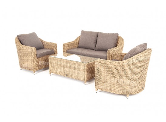 "Кон Панна" лаунж-зона из искусственного ротанга, цвет соломенный в Каменске-Уральском