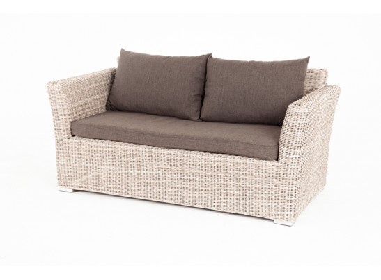"Капучино" диван из искусственного ротанга двухместный, цвет бежевый в Каменске-Уральском