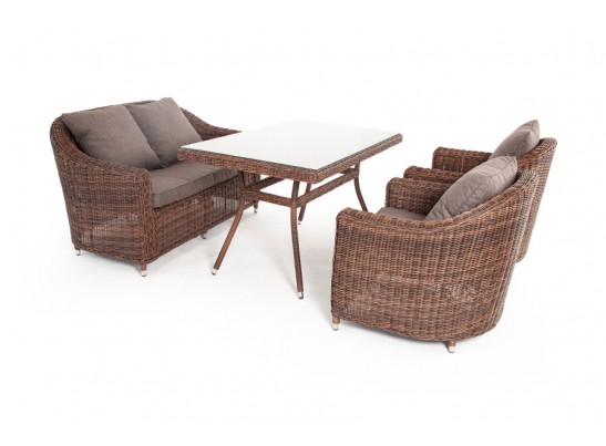 "Кон Панна" обеденная группа плетеная, цвет коричневый в Каменске-Уральском