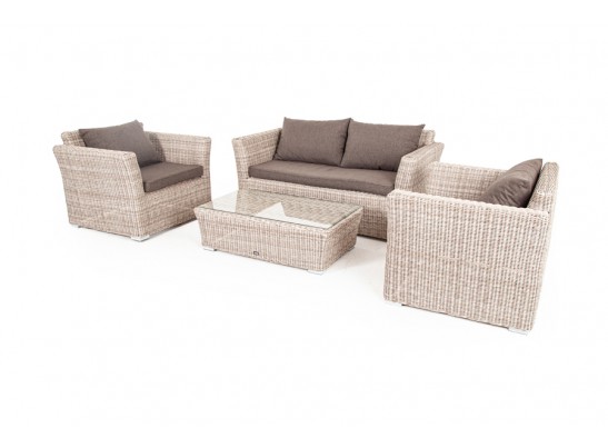 "Капучино Сингл" лаунж-зона из искусственного ротанга, цвет бежевый в Каменске-Уральском