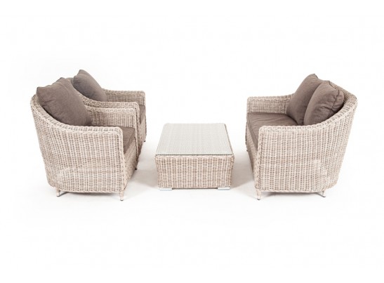 "Кон Панна" лаунж-зона из искусственного ротанга, цвет бежевый в Каменске-Уральском