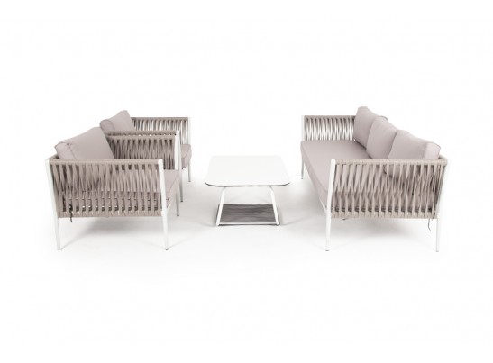 "Касабланка" лаунж-зона плетеная из роупа 5-местная, цвет серо-коричневый в Каменске-Уральском