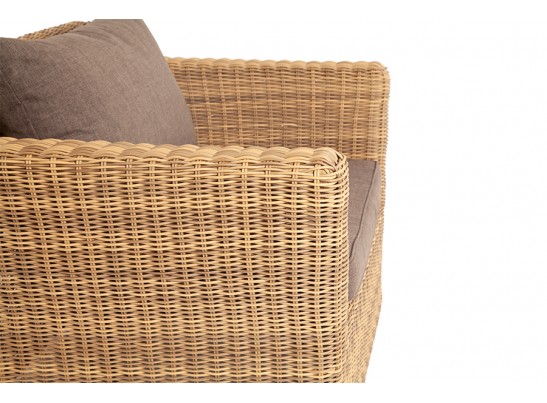 "Капучино" кресло из искусственного ротанга, цвет соломенный в Каменске-Уральском